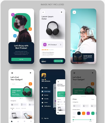 E-commerce app UI design