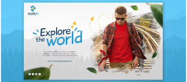 Walkin travel brand banner design